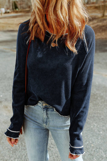 Lovesoft- Round Neck Long Sleeve T-Shirt