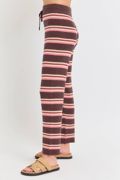Sweet Lovely by Jen - KNIT STRIPED PULL-ON-PANTS