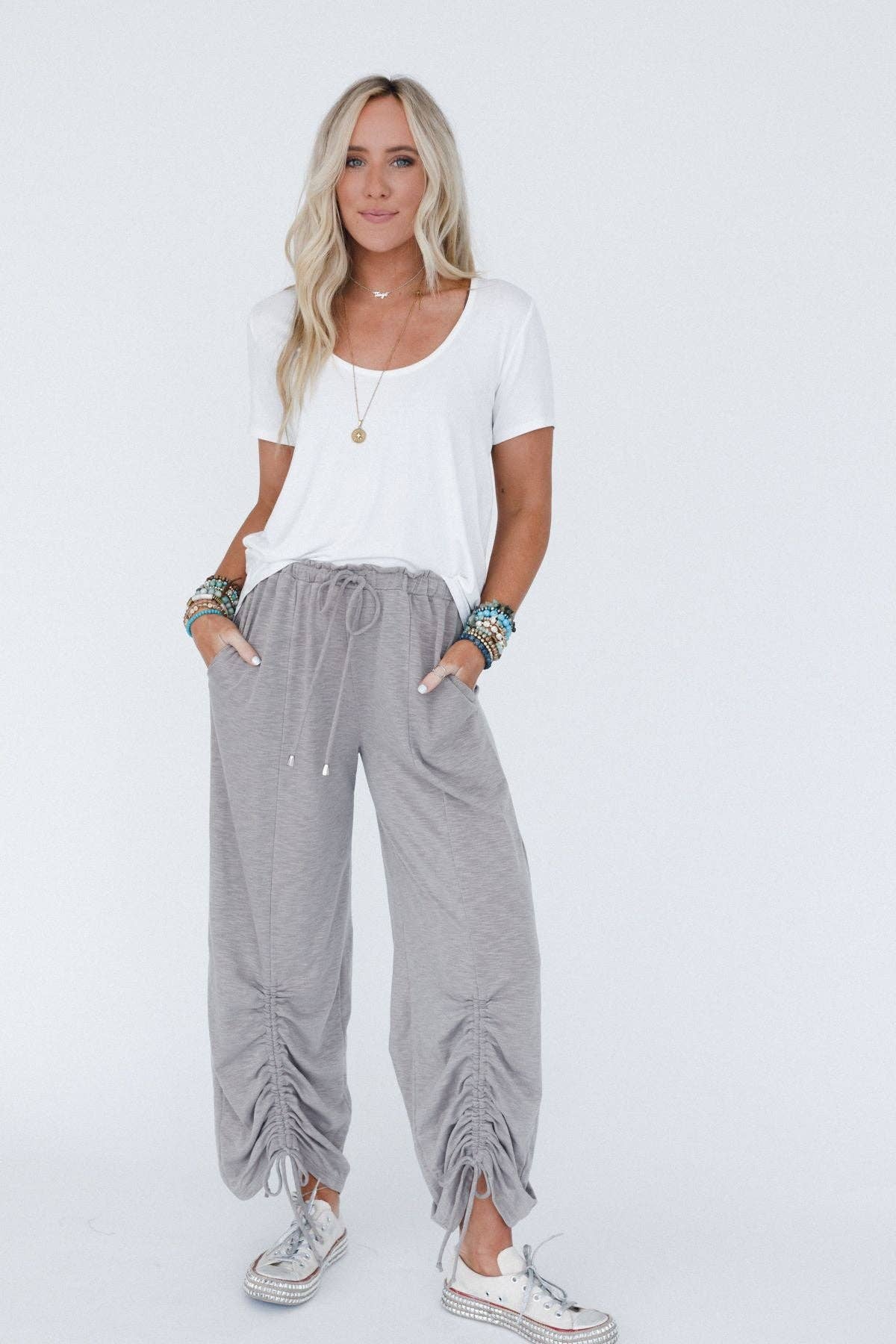 Three Bird Nest - Solie Cinched Pants - Brown