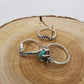 CHAKRA JEWELRY - Silver Vintage Turquoise & Diamond Ring Set Of 3: 7