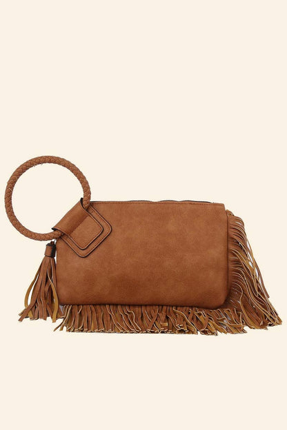 Anarchy Street - Fringe Cuff Clutch Tassel Wristlet Clutch Bag