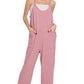 Spaghetti Strap Pocketed Cotton Jumpsuit