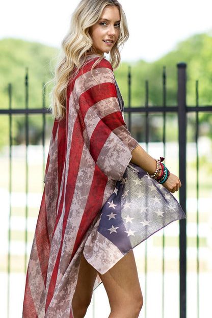 Urbanista - Vintage Stars & Stripes Kimono