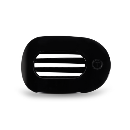 TELETIES - Round Flat Hair Clip | Med. | Jet Black
