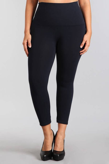 M.Rena - The Tummy Tuck Legging: Full Length / Plus Size / Black