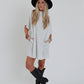 Three Bird Nest - Laid Back Luxe Dress - Light Heather Gray: XL