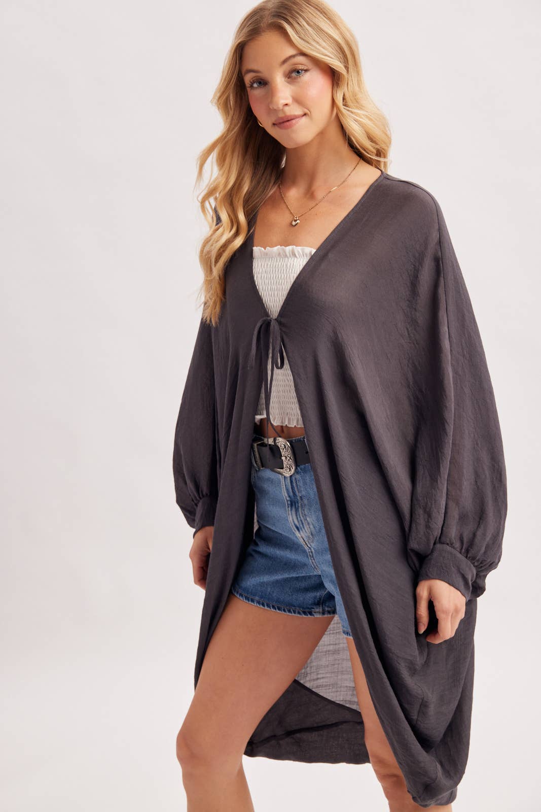 Bluivy - BOHO OPEN FRONT KIMONO CARDIGAN