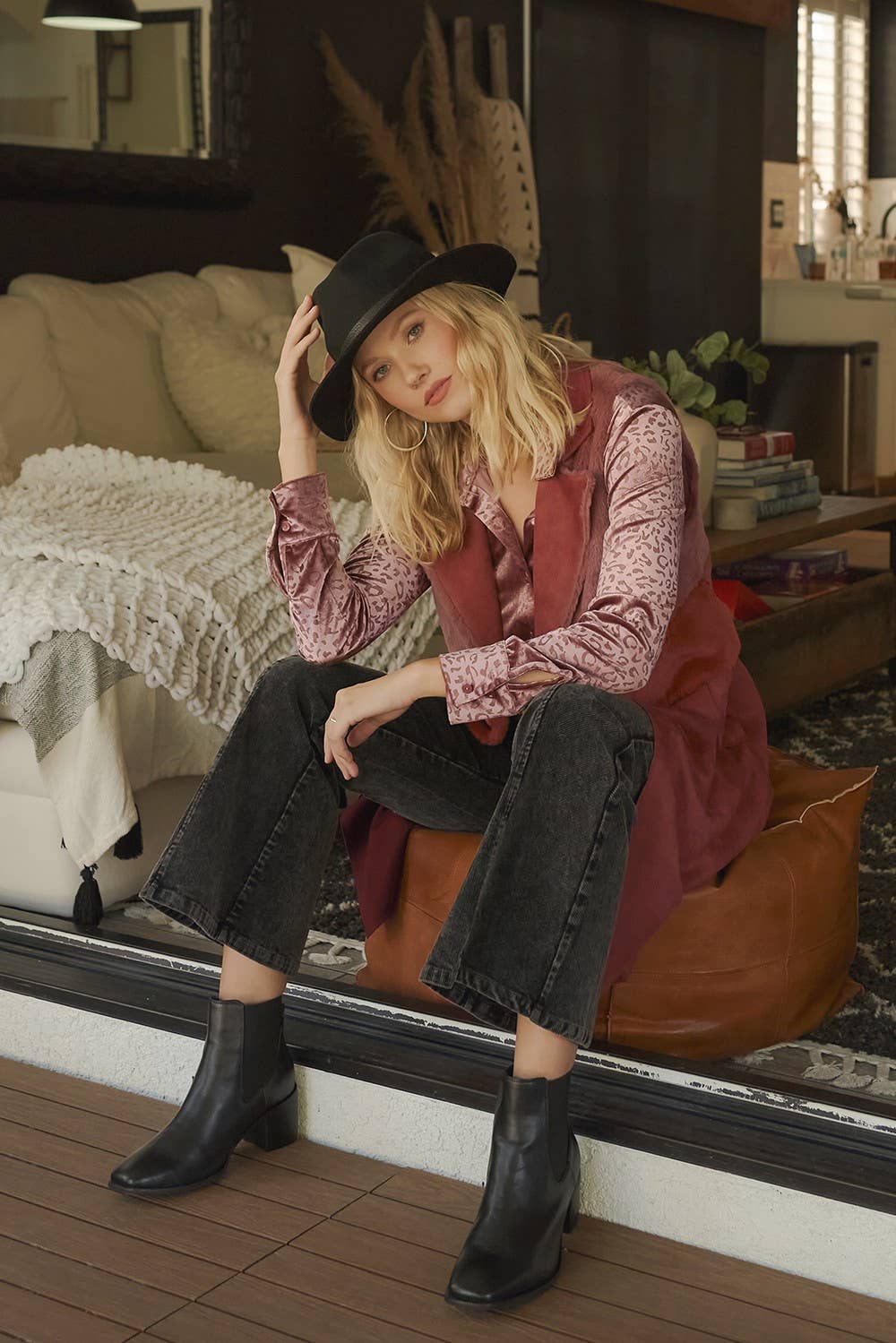 Mystree - Faux Fur Mix Coat
