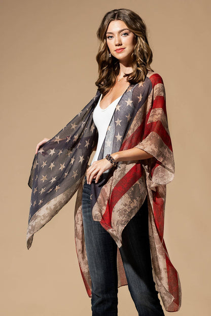 Urbanista - Vintage Stars & Stripes Kimono
