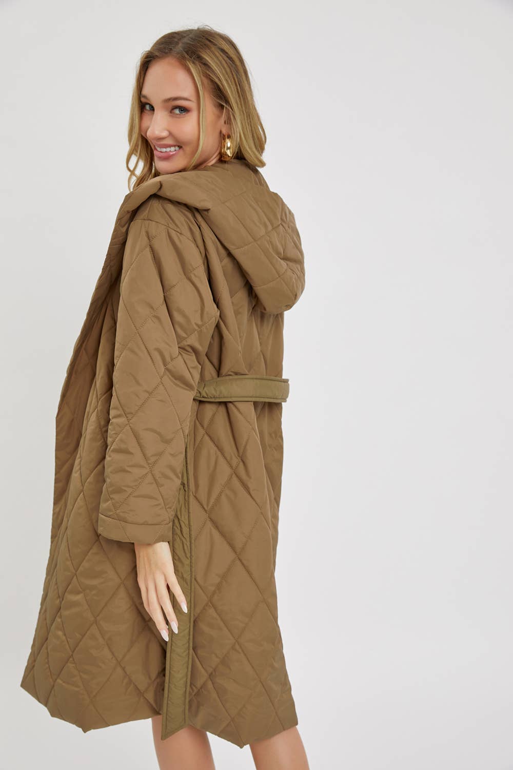 Sweet Lovely by Jen - QUILTED PUFFER COAT/JACKETDIAMOND QUILTED