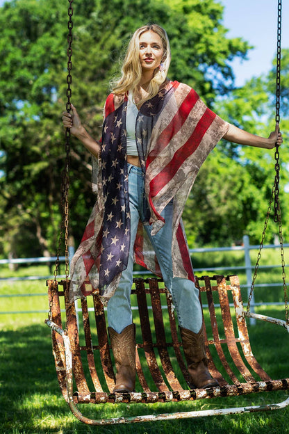 Urbanista - Vintage Stars & Stripes Kimono