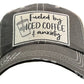 Vintage Life - Fueled By Iced Coffee & Anxiety Trucker Hat Baseball Cap