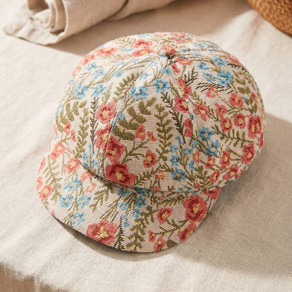 Anarchy Street - Floral Tapestry Newsboy Cabbie Hat