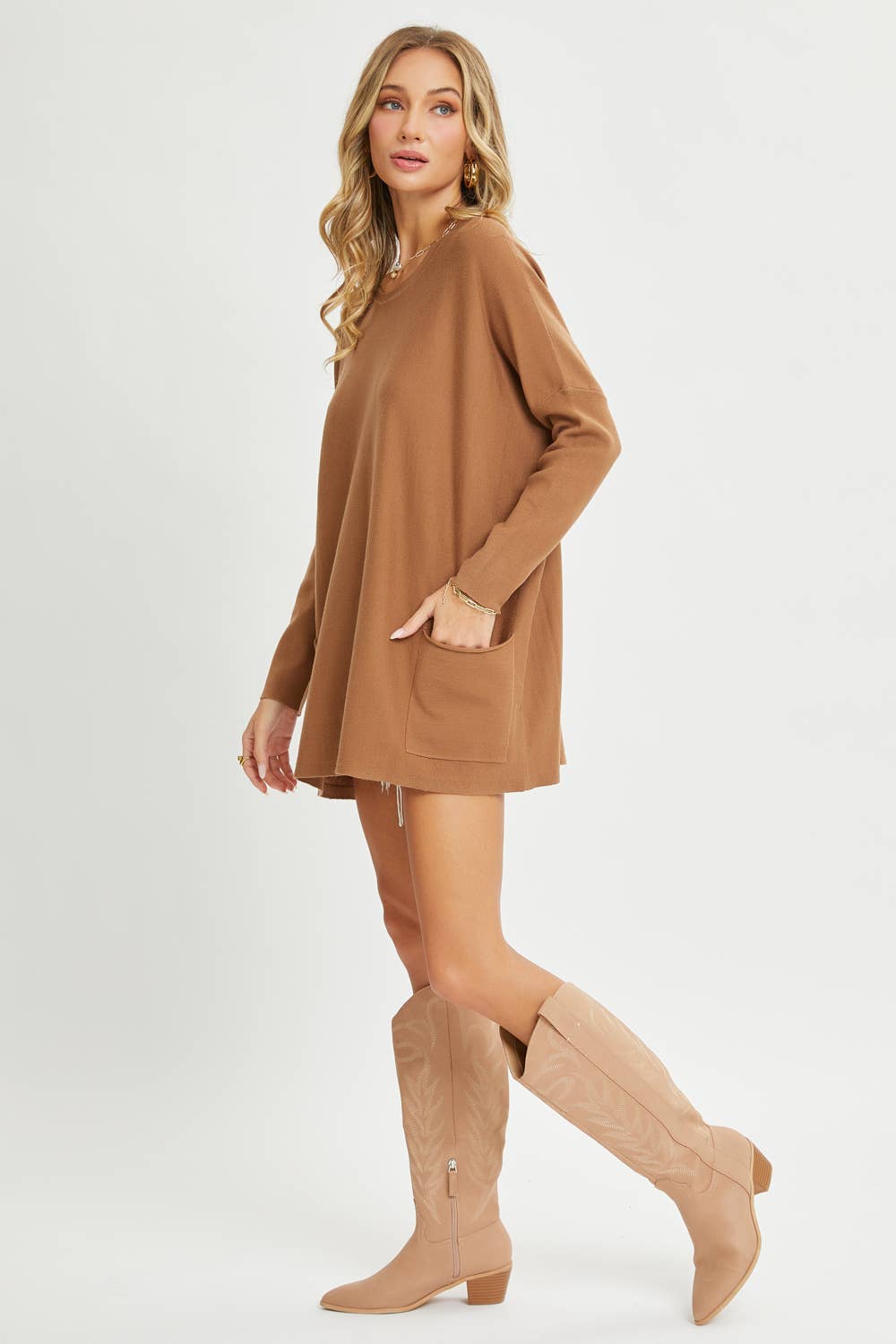 Sweet Lovely by Jen - OVERSIZE/LOOSE FIT ROUND NECK KNIT TOP