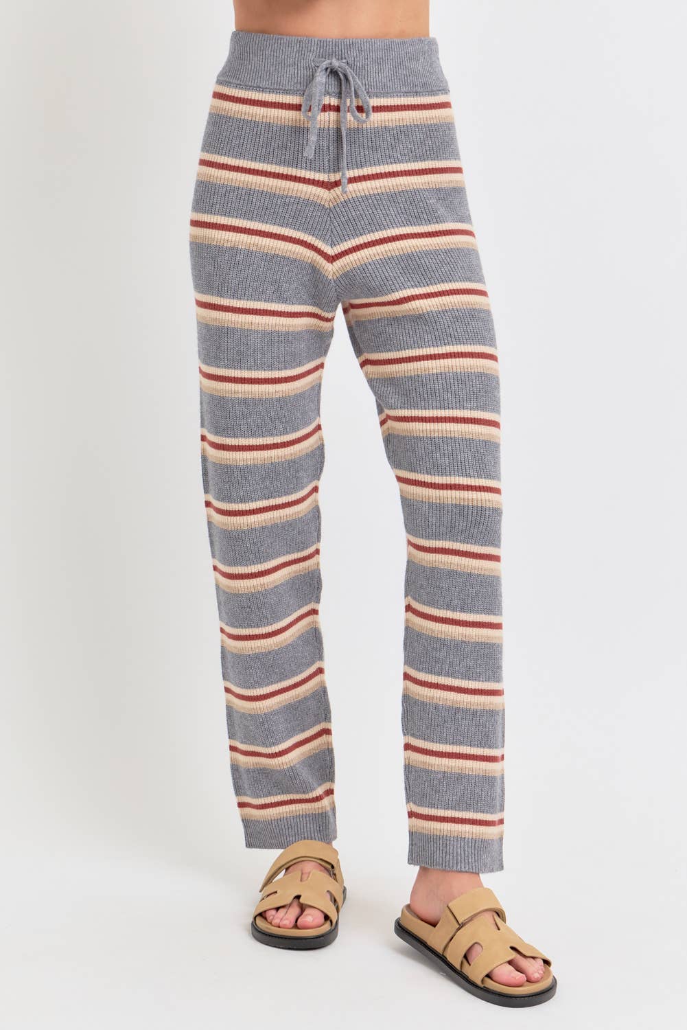 Sweet Lovely by Jen - KNIT STRIPED PULL-ON-PANTS