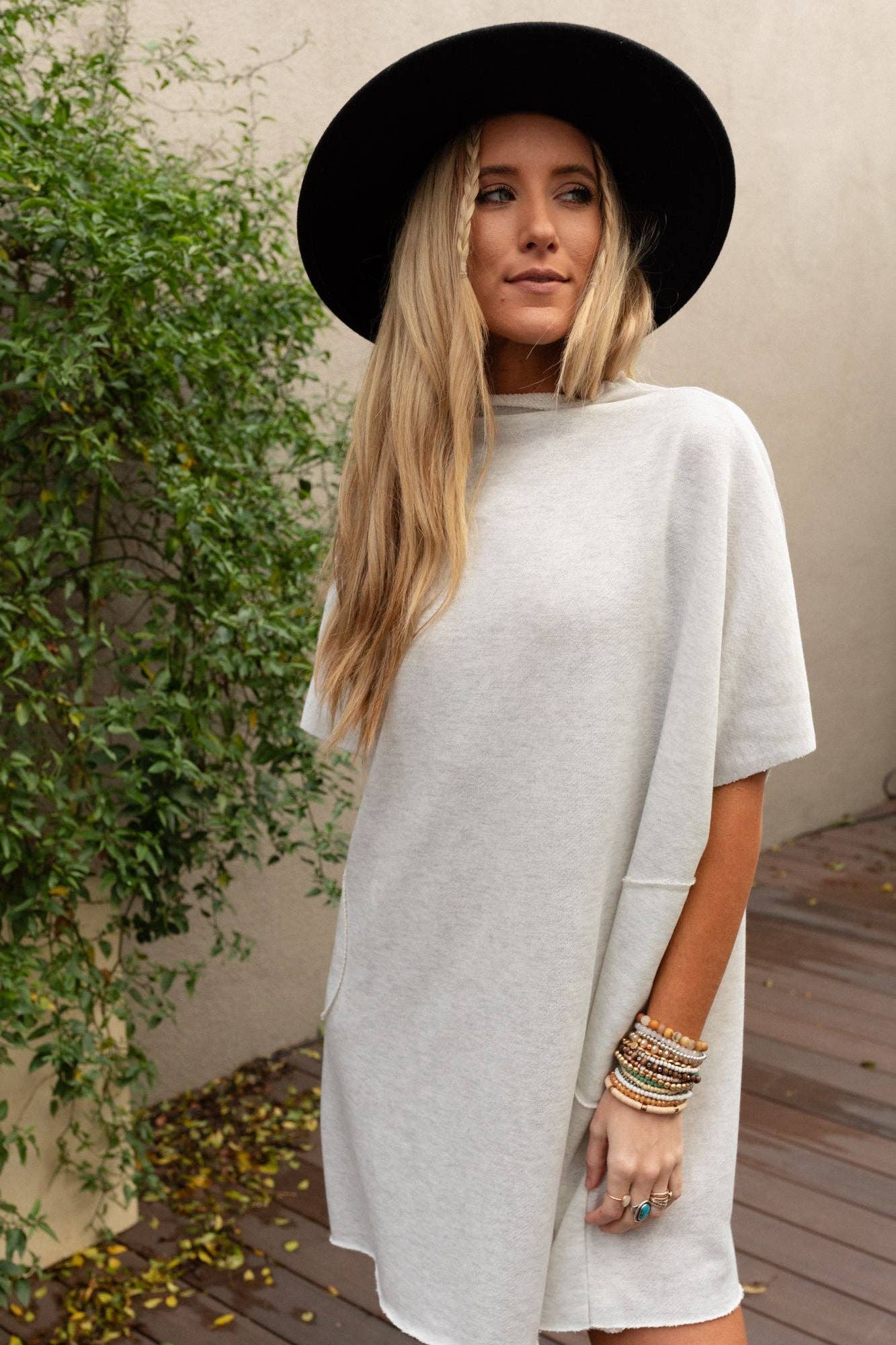 Three Bird Nest - Laid Back Luxe Dress - Light Heather Gray: XL