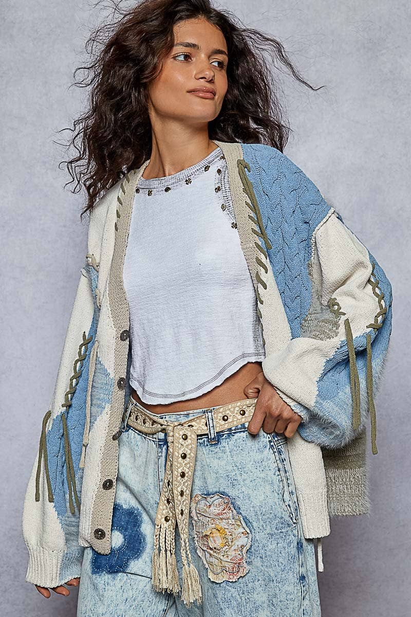 Pol Clothing - Boho edge studded tassel waist BELT163