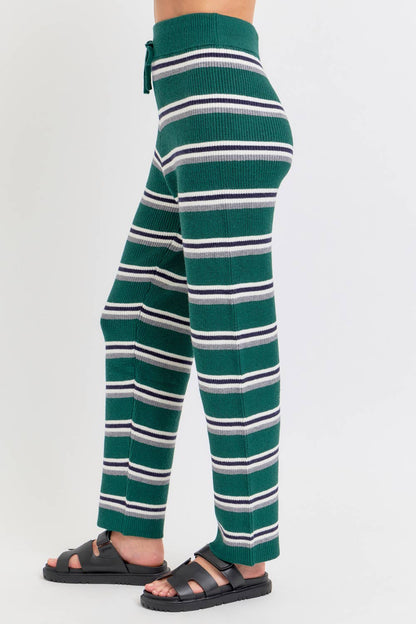 Sweet Lovely by Jen - KNIT STRIPED PULL-ON-PANTS