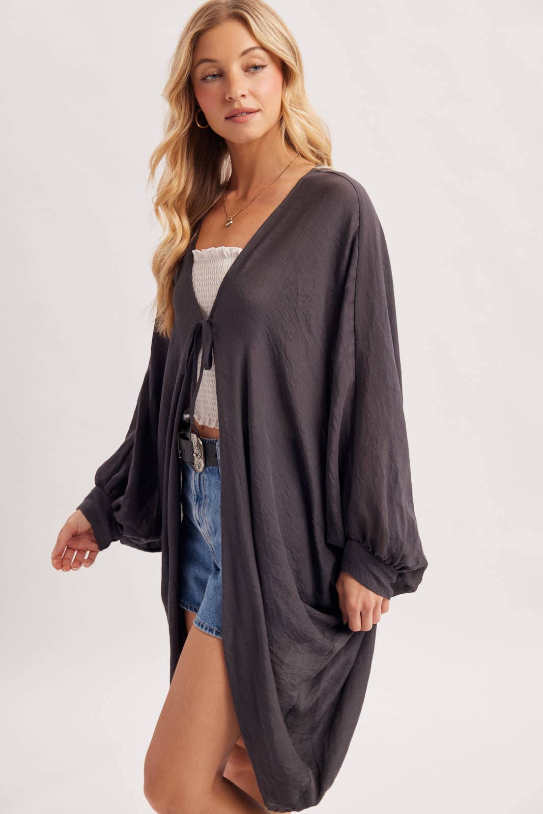 Bluivy - BOHO OPEN FRONT KIMONO CARDIGAN
