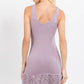 M.Rena - Reversible V-Scoop Tank Dress w/ Large Lace Hem