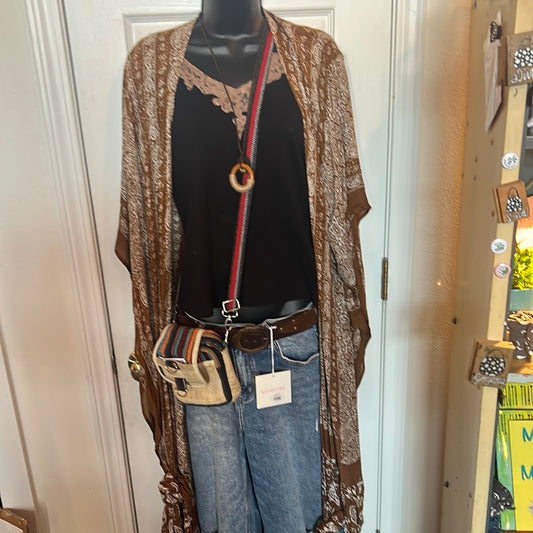Kimono rust paisley