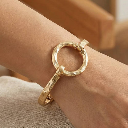 Anarchy Street - Hammered Circle Bangle Bracelet
