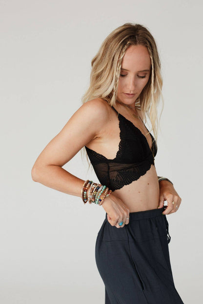 Three Bird Nest - Butterfly Beauty Bralette - Black: S / Black