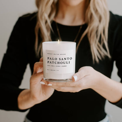 Sweet Water Decor - Palo Santo Patchouli 11 oz Soy Candle - Home Decor & Gifts