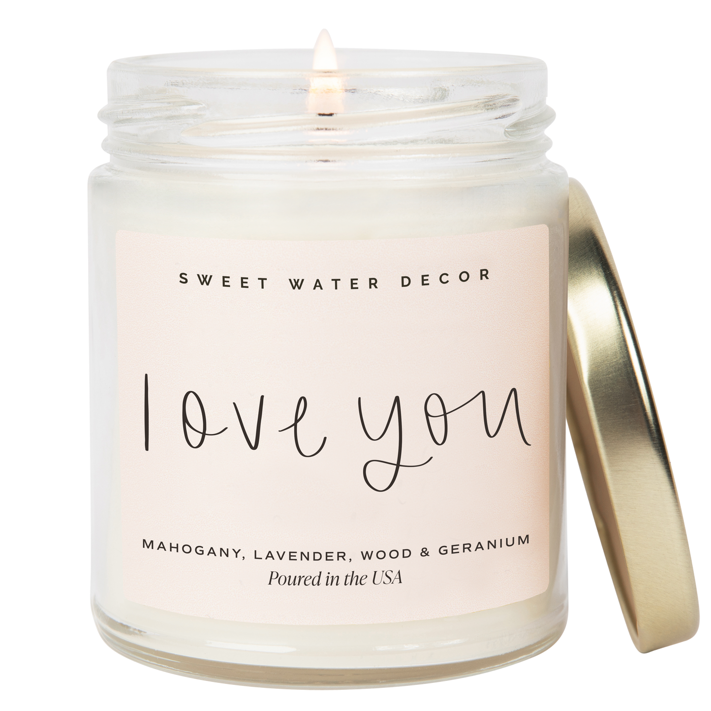 Sweet Water Decor - Love You 9 oz Soy Candle - Wedding Gifts & Decor