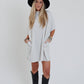 Three Bird Nest - Laid Back Luxe Dress - Light Heather Gray: XL