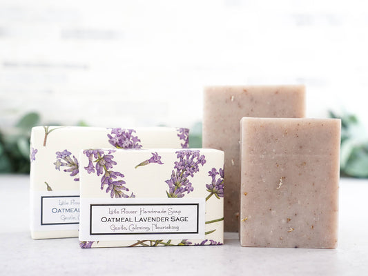 The Little Flower Soap Co - Oatmeal Lavender Sage Handmade Soap