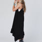 Three Bird Nest - Ellie Ruffle Midi Dress - Black: