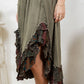 Young Threads - Sun-Kissed Patchwork: Smocked Bliss Boho Mid-Length Dress 