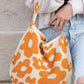 Threaded Pear - Margo Knitted Shoulder Bag: 14in x 21in x 4in / Orange