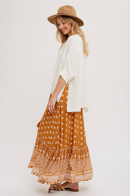 Bluivy - BOHO PRINT MAXI SKIRT