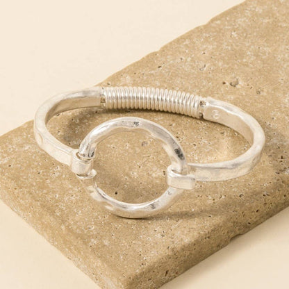 Anarchy Street - Hammered Circle Bangle Bracelet