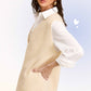 La Miel - MCS3589-Oversized Soft Knit Sweater Vest with Side Slit