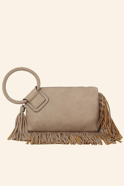 Anarchy Street - Fringe Cuff Clutch Tassel Wristlet Clutch Bag