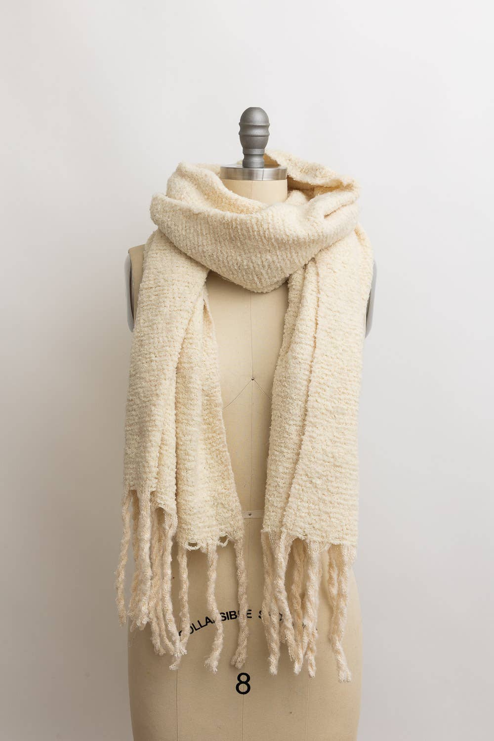 Leto Accessories - Cozy Knit Scarf with Tassels - Classical Bestseller!
