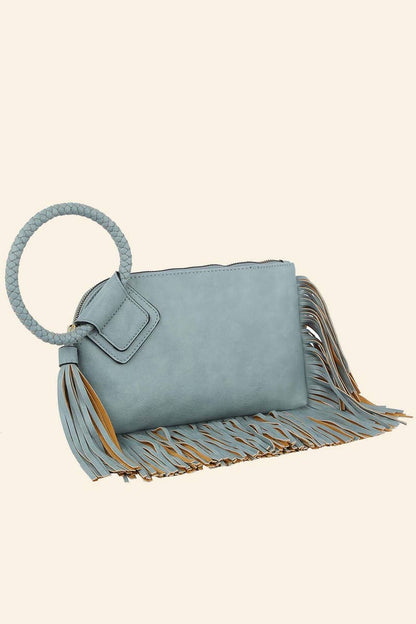 Anarchy Street - Fringe Cuff Clutch Tassel Wristlet Clutch Bag