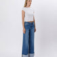 Lovervet by VERVET - HIGH RISE CUFFED WIDE JEANS LV1592