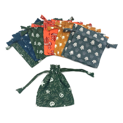 Anju Jewelry - 100% Cotton Drawstring Pouches - Set of 12
