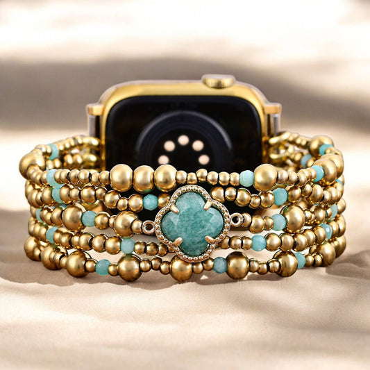 Cape Diablo - Healing Amazonite Delight Stretch Apple Watch Strap