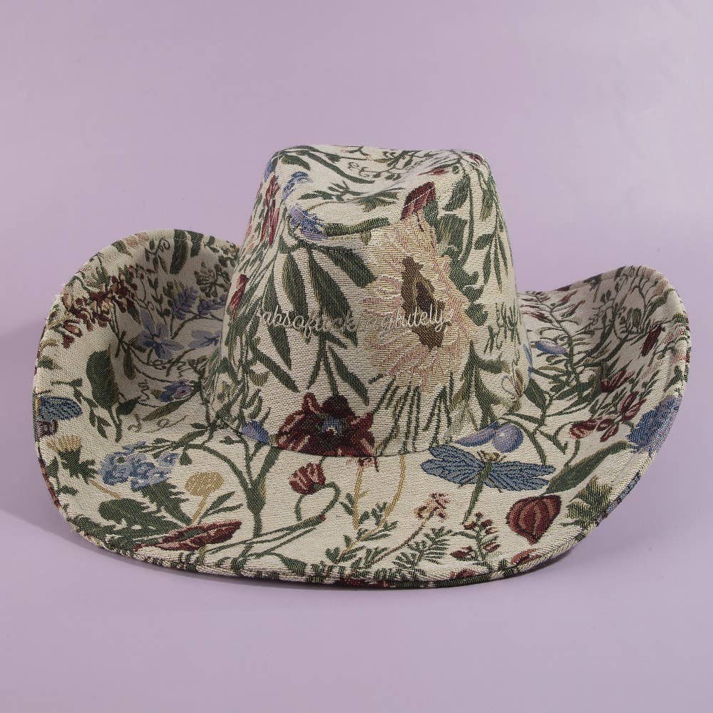 Anarchy Street - Absofuckinglutely Script Floral Cowboy Hat