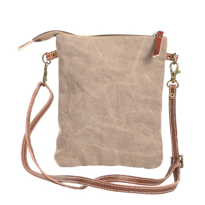 Clea Ray Canvas Bags & Clothing - Recycled Rug With Cowhide Crossbody