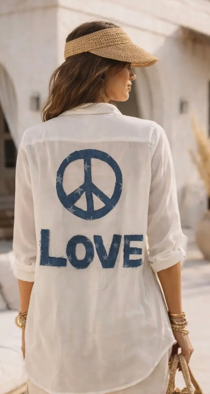 Peace and Love Tencel Shirt