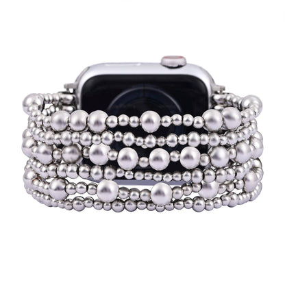 Cape Diablo - Platinum Demure Stretch Apple Watch Strap