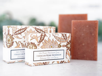 The Little Flower Soap Co - Hibiscus Rose Geranium Handmade Soap