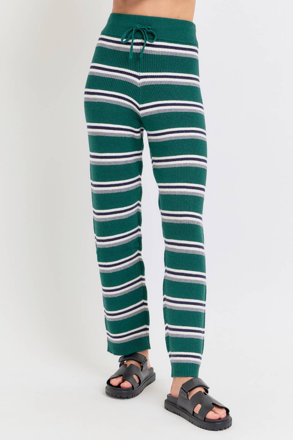 Sweet Lovely by Jen - KNIT STRIPED PULL-ON-PANTS