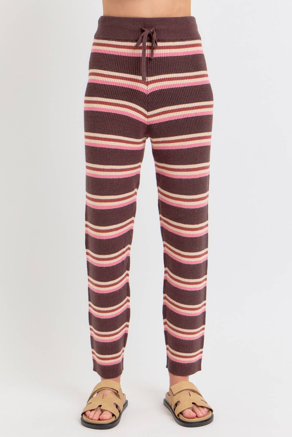 Sweet Lovely by Jen - KNIT STRIPED PULL-ON-PANTS